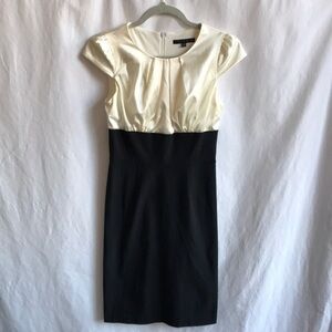 Tiana B. black and cream cap sleeve dress, size 6P